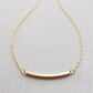Minimalist Curved Bar Pendant Necklace Popular Elements Small Jewelry