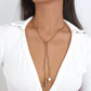 N1571 Gentle and fragrant personality necklace Cuban chain single-layer necklace elegant long pearl back decoration