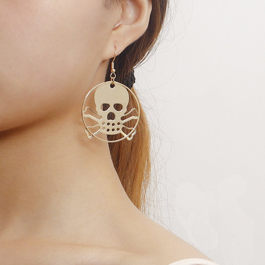 Jewelry ins skull earrings fashion punk hipster night retro personality female earrings earrings