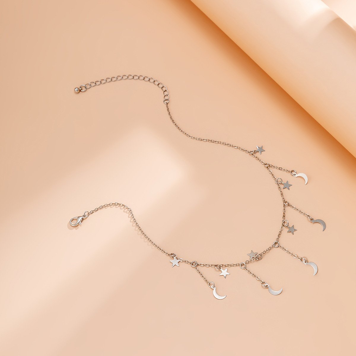 Jewelry Sweet Cool Simple Metal Chain Necklace Female Minority Star Moon Tassel Personality Clavicle Necklace
