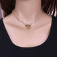 Accessories Personalized Colorful Claw Chain Drill Necklace Simple Drip Oil Symphony Butterfly Pendant Necklace