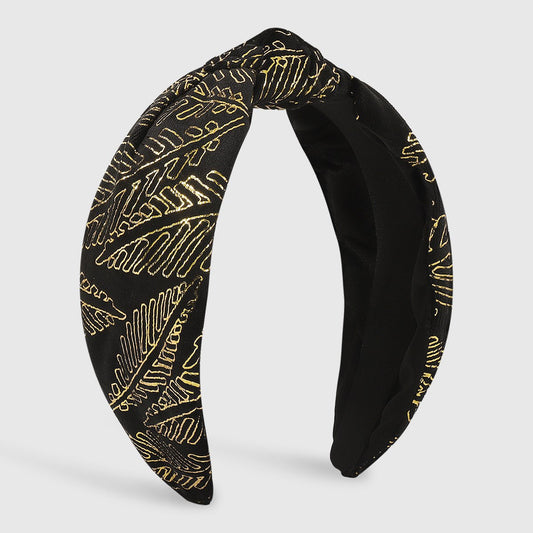 F566 autumn and winter velvet series hot dyed leaves headband niche knotted sweet and elegant going out retro headband female