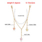 Jewelry ins transparent flower pendant pants bag chain tassel accessories female metal pants bag hip-hop chain