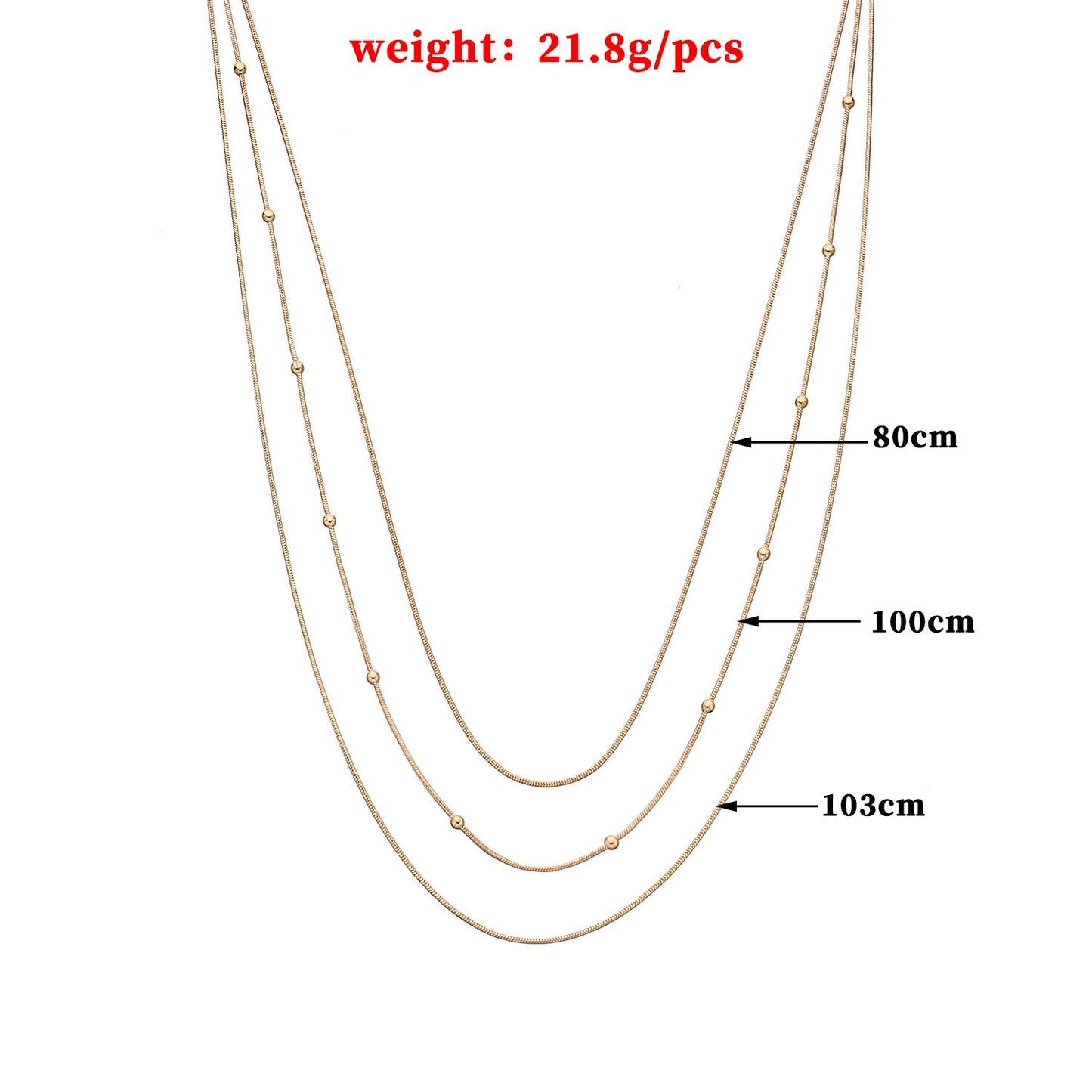 Jewelry Multilayer Bead Chain Elegant Ball Layer Necklace Sweater Chain Trend Necklace