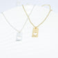 Jewelry Hollow Heart Shaped Geometric Cuboid Necklace Female Pendant Necklace Clavicle Chain