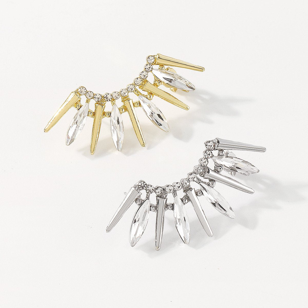 E1735 Trendy Style Exaggerated Personality Fashion Earring Temperament Rhinestone Left Ear Single Sweet Cool Sexy Earring