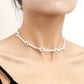 Jewelry Bohemian Imitation Pearl Handwoven Beaded Flower Necklace Female Baby Bead Necklace