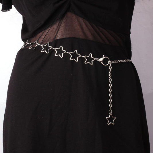 Waist chain female star decoration thin waist chain simple and versatile dress fashion body chain