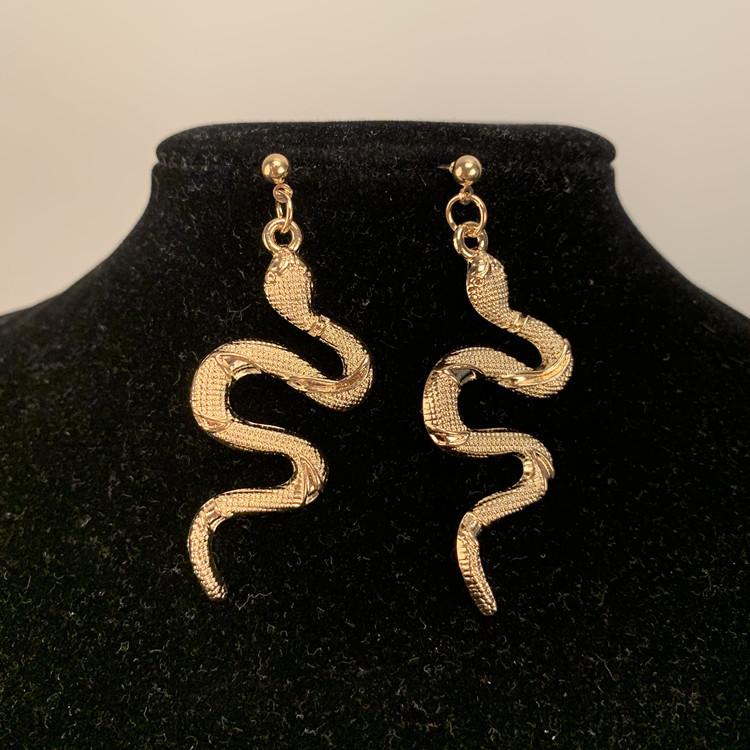 Personality Retro Spirit Snake Alloy Necklace Exaggerated Earrings Necklace Couple Punk