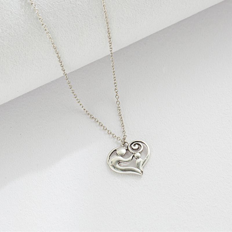 Mother's Day necklace mother child heart-shaped necklace heart-shaped pendant mother gift