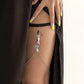 Jewelry sexy elastic chain single layer body chain creative beach leaves tassel thigh chain female