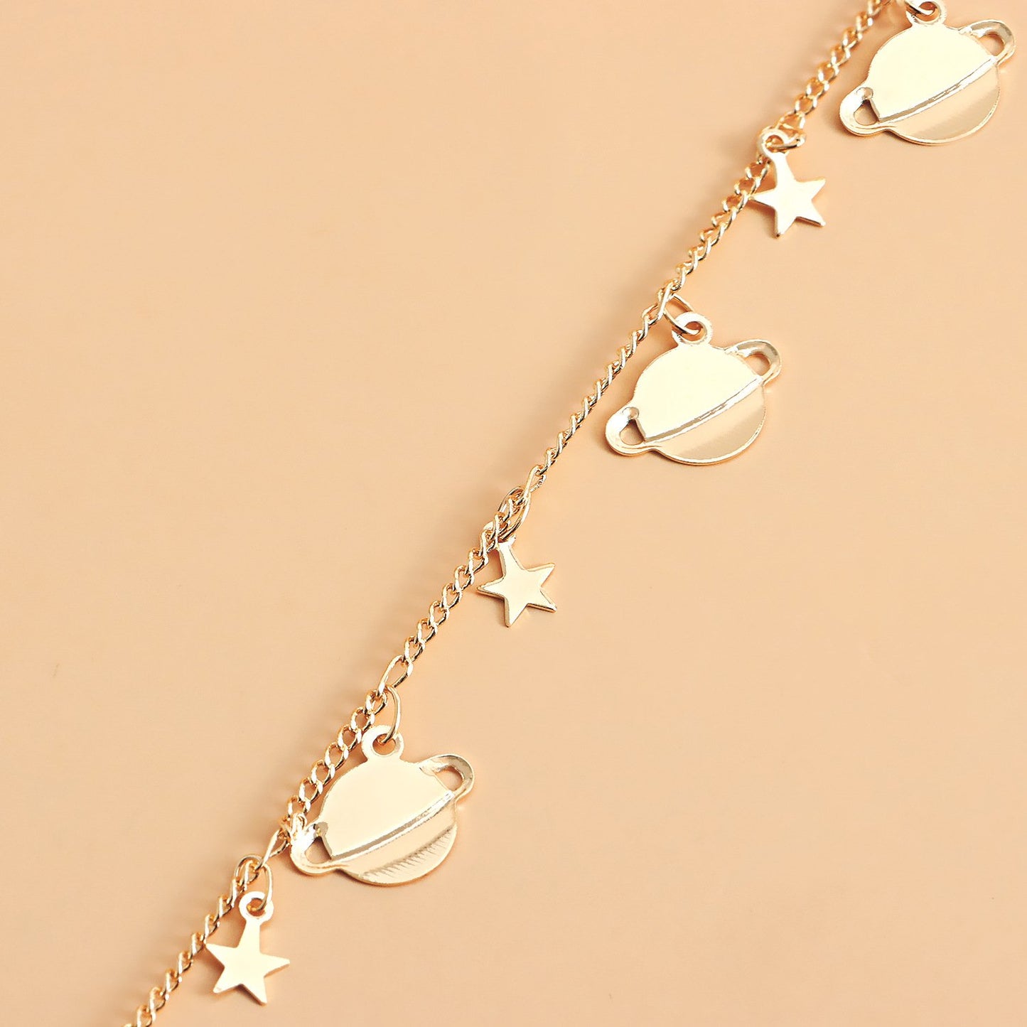 Jewelry ins simple single-layer five-pointed star waist chain cosmic planet geometric disc pendant waist ornament female