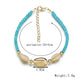 Summer Beach Foot Decoration Female Hemp Rope Weaving Wooden Beads Shell Anklet Jewelry