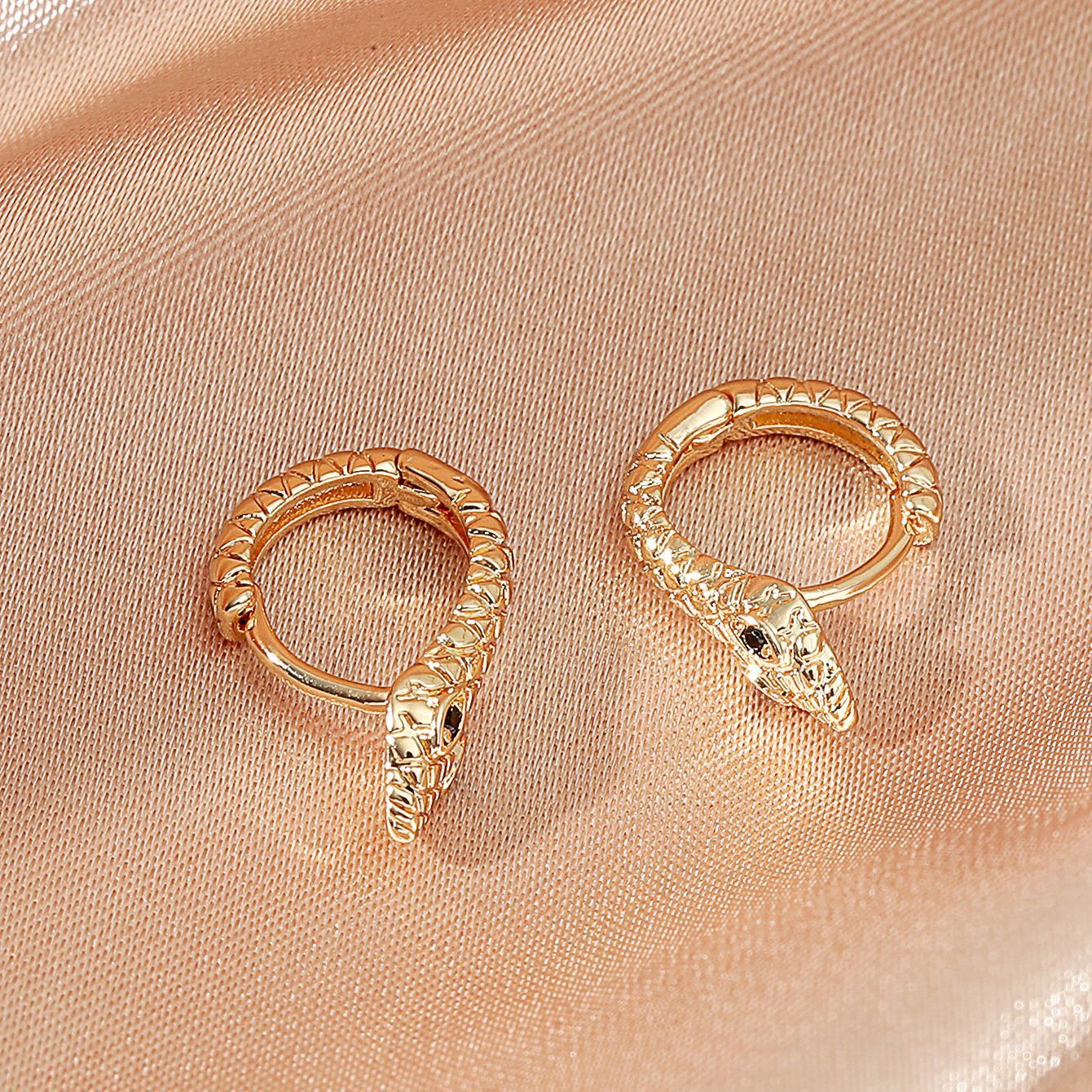Ins retro creative snake-shaped earrings fashion personality punk metal earrings earrings jewelry female