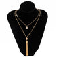 Fashion Sexy Tassel Chain Chest Chain Necklace Female Personality Inlaid Rhinestone Ball Chain Clavicle Necklace