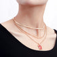 Jewelry tide color multi-layer mini snake square pendant necklace female choker