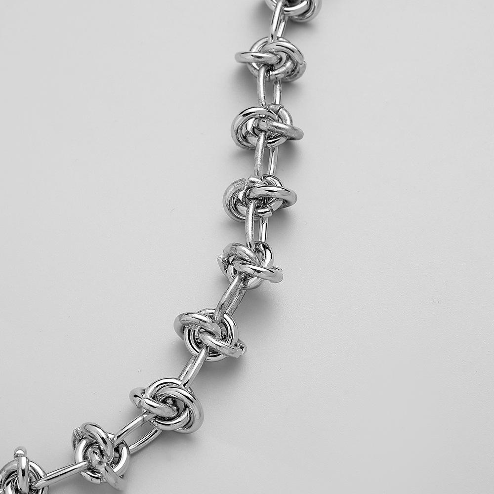 Popular Knot Chain Hip-Hop Night Thorn Necklace Adjustable Size Trendy Men's Essential Items Jewelry