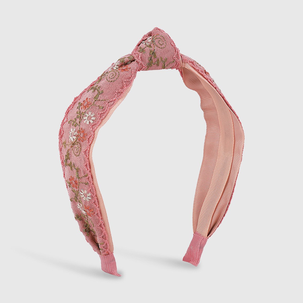 F4441 Small, fresh, sweet, age-reducing fashion headband knotted embroidery floral fabric simple net red headband