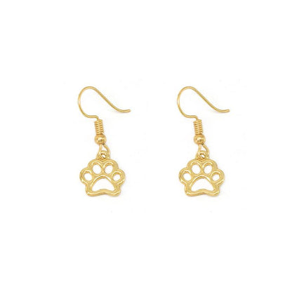 Explosive first jewelry hollow dog print earrings dog paw footprint earrings cute animal feet