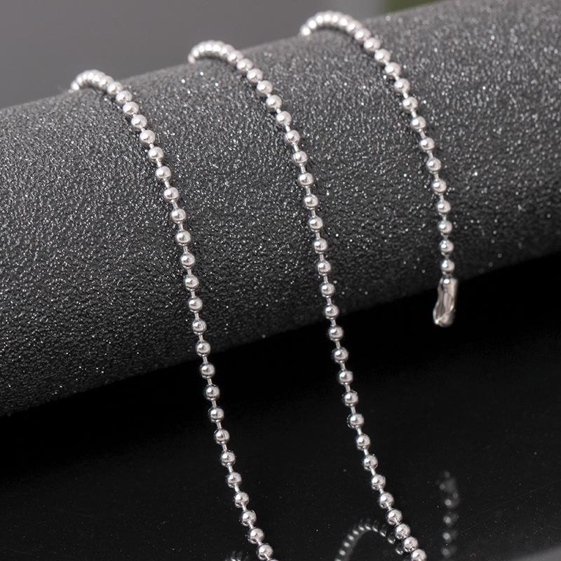 Fashion Stainless Steel Ball Chain Necklace Hipster Simple Fashion Titanium Steel Jewelry