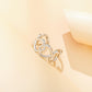 Ins light luxury niche all-match style color stainless steel love drop oil opening ring female personality fashion live mouth