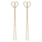 E991 Street Shoot Trendy Love Earrings Elegant Girl Heart Tassel Earrings Exaggerated Personality Long Earrings