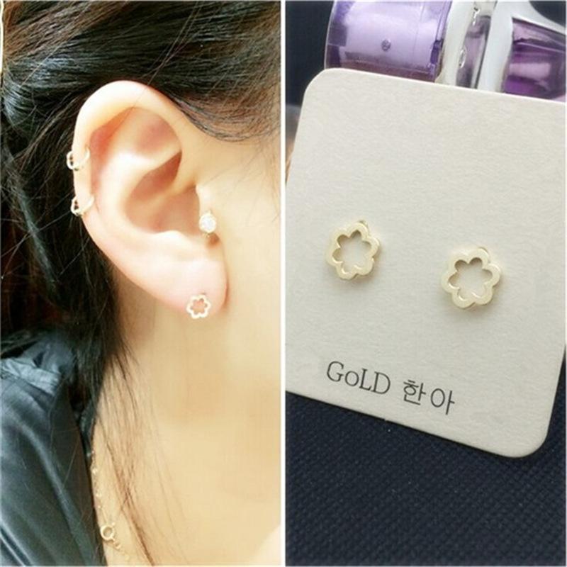 Simple Pattern Shape Stud Earrings Classic Versatile Female Earrings