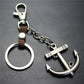 Sailing diary, big anchor, alloy key chain, leather middleware, accessories, key ring, bag, pendant