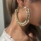 E866 Explosive Earrings Exaggerated Personality Big Circle Chain Earrings Trendy Street Shooting Earrings