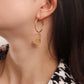 Jewelry exaggerated geometric big ring love pendant earrings femininity tide net red earrings ins