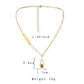 ins titanium steel gold-plated three-dimensional love lock pendant fashion square brand Imissyou temperament pearl necklace