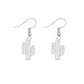 Hollow-out Cactus Earrings Sen Department Simple Korean Versatile Cute Plant Small Earrings Female Electroplated Gold Silver