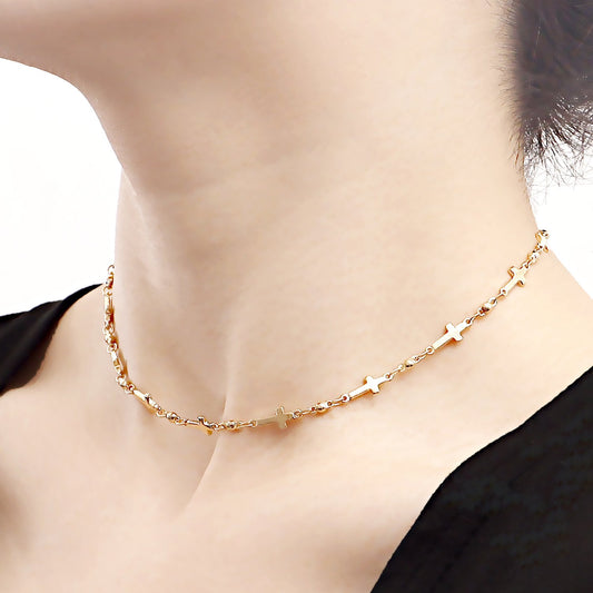 Jewelry ins simple Easter cross necklace necklace female hot girl accessories