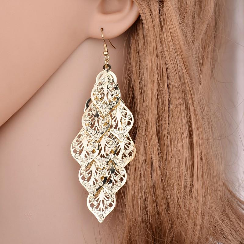 Fashion meets rainy season electroplated leaf earrings clothing accessories earrings earrings