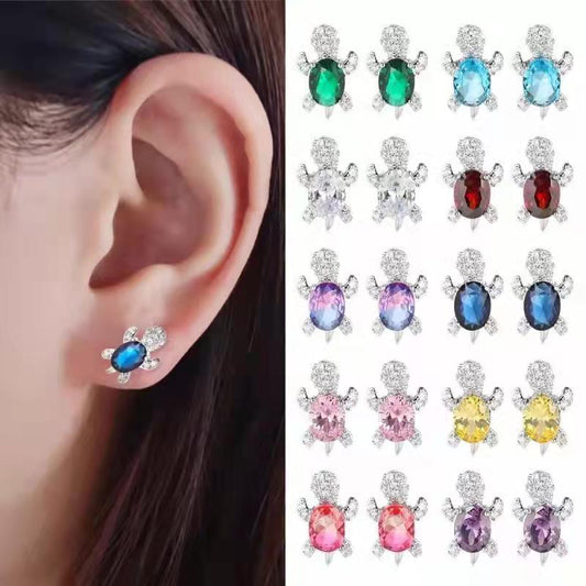 Fashion Ladies Cute Cartoon Turtle Earrings Jewelry Gift Small Animal Stud Earrings