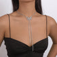N1591 Elegant geometric temperament butterfly necklace claw chain full of diamonds light luxury sweet girl heart necklace female