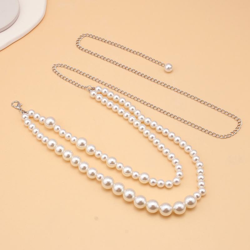 Jewelry Pearl Pendant Decoration Chain Corset Metal Waist Chain Sexy Body Waist Chain