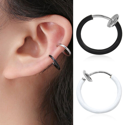 Simple small circle single earring fashion single no ear piercing ear clip nose ring