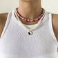 Jewelry Retro Soft Pottery Color Set Necklace Female Simple Tai Chi Imitation Pearl Geometric Necklace
