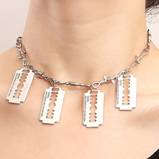 Jewelry INS Thorn Necklace Cold Texture Prickly Blade Necklace Creative Accessories