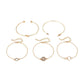 5-piece bracelet fashion arrow set bracelet female personality trend star circle diamond bracelet