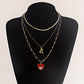Jewelry Retro Devil's Eye Love Necklace Women's Multi-layer Personality Geometric Eye Necklace