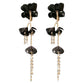 E1129ZA Design sense flower three-dimensional long earrings niche fairy claw chain rhinestone flower earrings