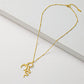 INS net red necklace gold moon snake pendant necklace female fashion retro stainless steel pendant necklace 18K