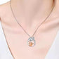 Fashion Heart Shaped Mother and Child Elephant Pendant Necklace Simple Alphabet Pendant Jewelry