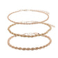 Jewelry Fashion Hemp Rope Trend Ladies Bracelet Punk Temperament Necklace 3 Pack