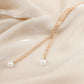 Fashion simple tassel full diamond pearl necklace light luxury super flash niche design irregular clavicle chain