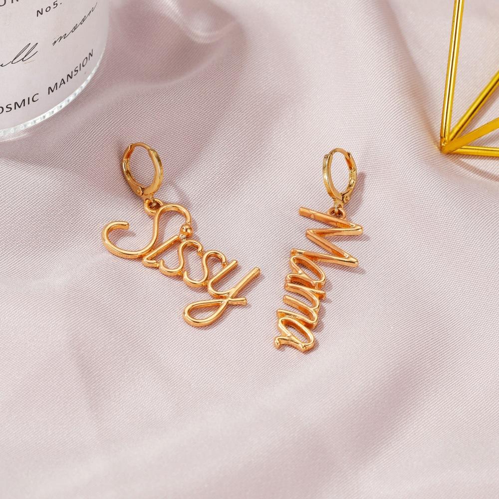 Set jewelry fashion English alphabet sissy necklace mother's day mother earrings collarbone chain