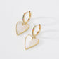 ZE16 Jewelry micro-inlaid simple niche love earrings creative temperament shell earrings
