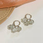 Fashion light luxury round bead opal earrings with the same style of lily of the valley tassel earrings ins smart temperament earrings